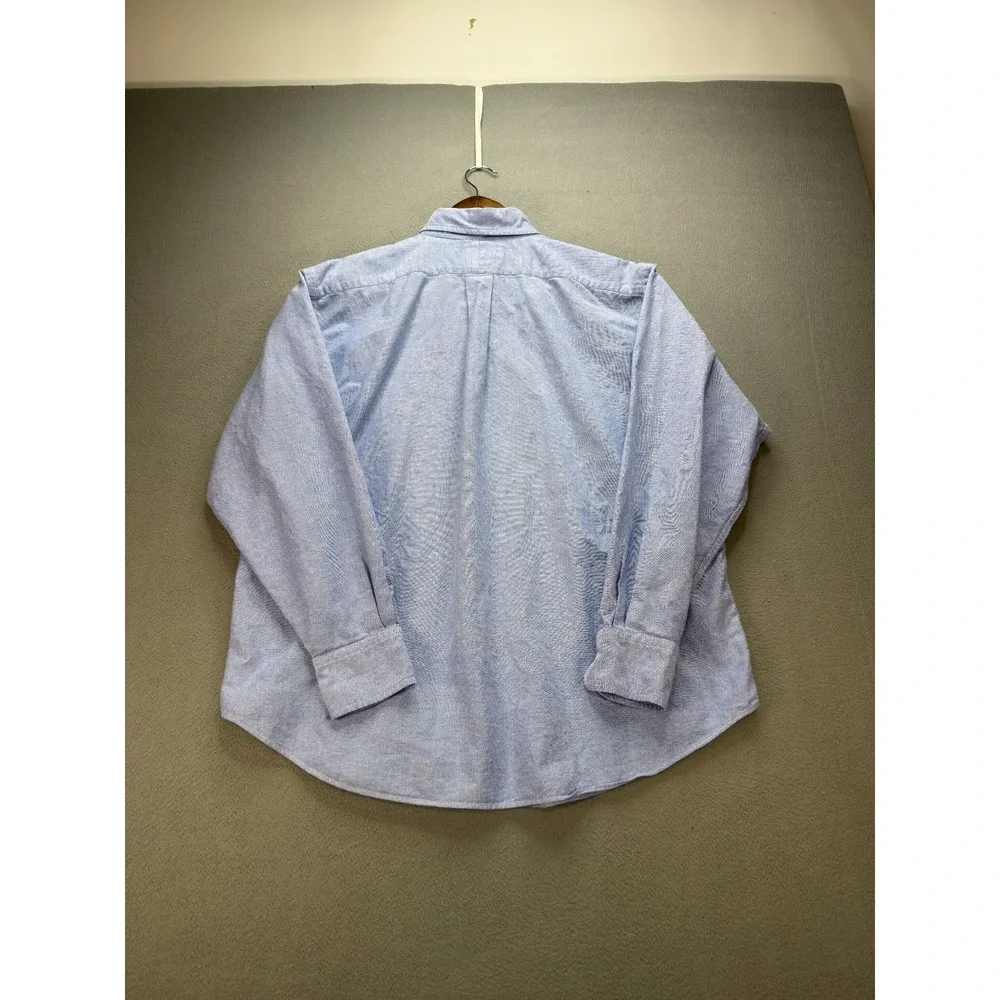 Ralph Lauren Oxford Button Down Shirt Regular 12 Blue Flesh Pony Long Sleeve